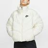 Nike Solid Color Windproof Warm Stand Collar Cotton Jacket Women Jackets White CD4216-110