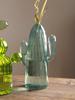 Glass Vase With Cactus Shaped Design Exquisite Workmanship Table Centerpiece Plant Vase For Dining Room Home Decorations Gifts