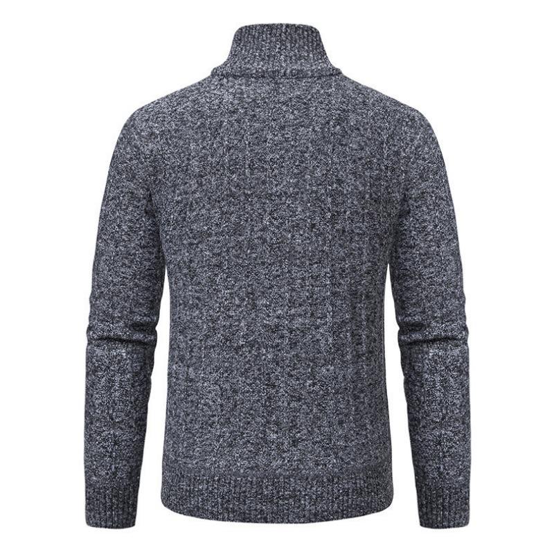 Men S Stand Collar Pullover Fleece Knit Sweater Casual Plus Size Winter