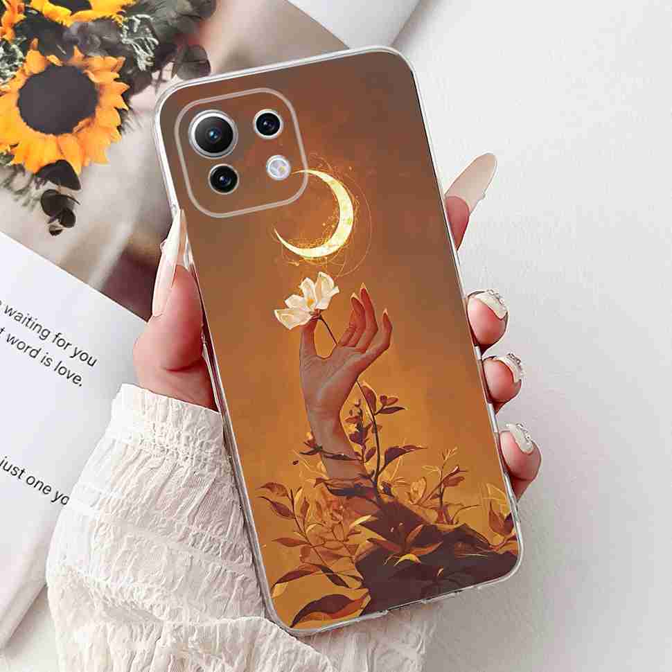 For Xiaomi Mi 11 Lite 4G Case M2101K9AG Colorful Flower Butterfly Soft Silicone TPU Cover For Xiaomi Mi 11Lite 5G 6.55" Bumper