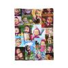 Cute Cartoon M Masha and Bear Blanket Coral Fleece Plush Summer Multi function Soft Throw Blanket for Sofa Travel Bedspread