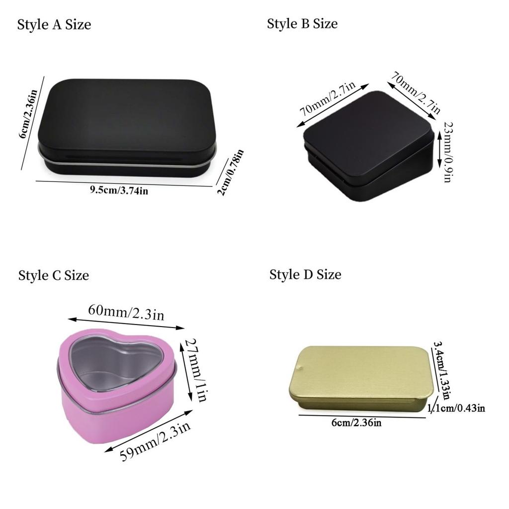 Einfarbige Langlebige Klapp-Blechdose Minzbonbon-Dose Weißblechdosen Süßigkeitenverpackungsbox Geometrische Stabile Nagelknipser-Dosen