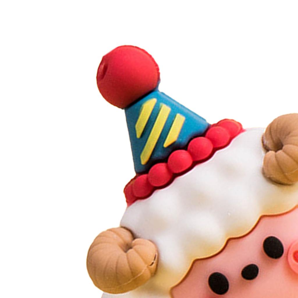 Cartoon Animal Figurine Decorative Cute Soft Plastic Animal Ornament for Birthday Party Desktop