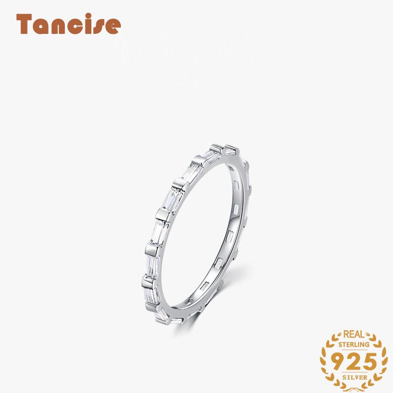 

Tancise Classic стерлингового серебра 925 пробы кольцо с цирконом женские ювелирные изделия свадебное обещание вечерние подарок 5 серебряный
