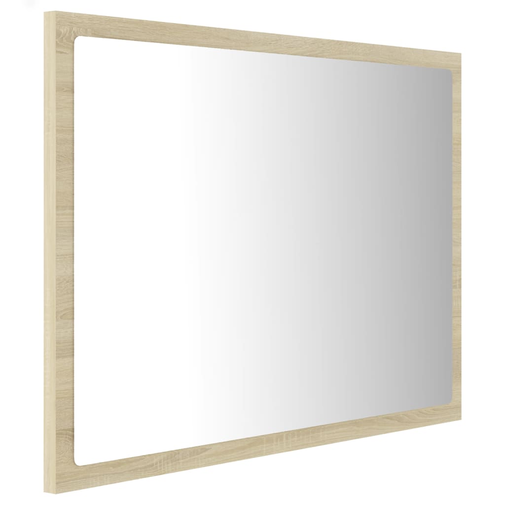 Badezimmerspiegel mit LED, wandmontierter Badezimmerpiegel, 60x8,5x37cm