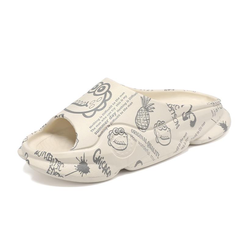 Cool Slippers For Men In Summer New Trendy Home Soft Sole Anti Slip EVA Fashionable Couple Wearing Slippers EVA 2 Color 36-45