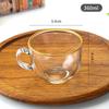 Retro Sunflower Embossed Glass Cup with Gold Rim and Handle - Large Capacity for Milk or Breakfast Beverages