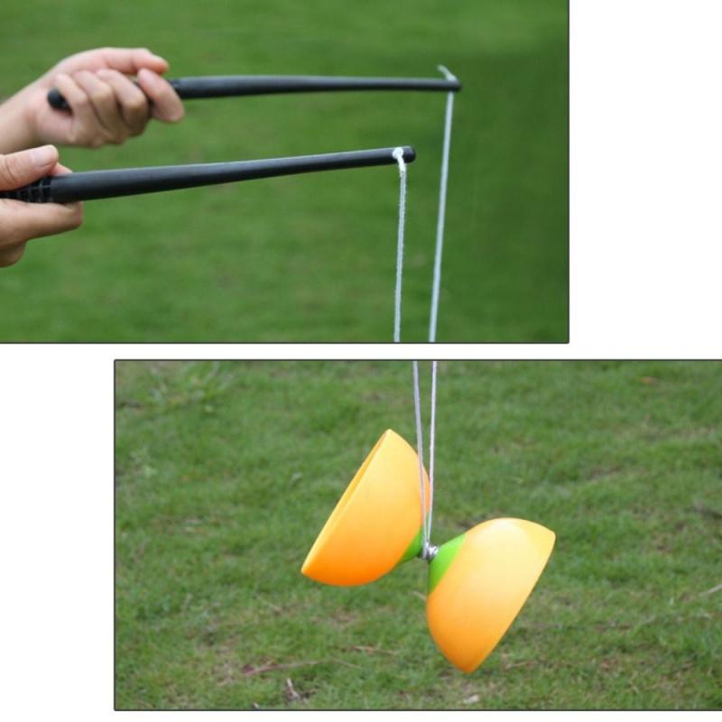 Leather Chinese Diabolo Yo-Yo Sensory Training Equipment Bowl Shape Thicken Soft Outdoor Toy For Skill Development