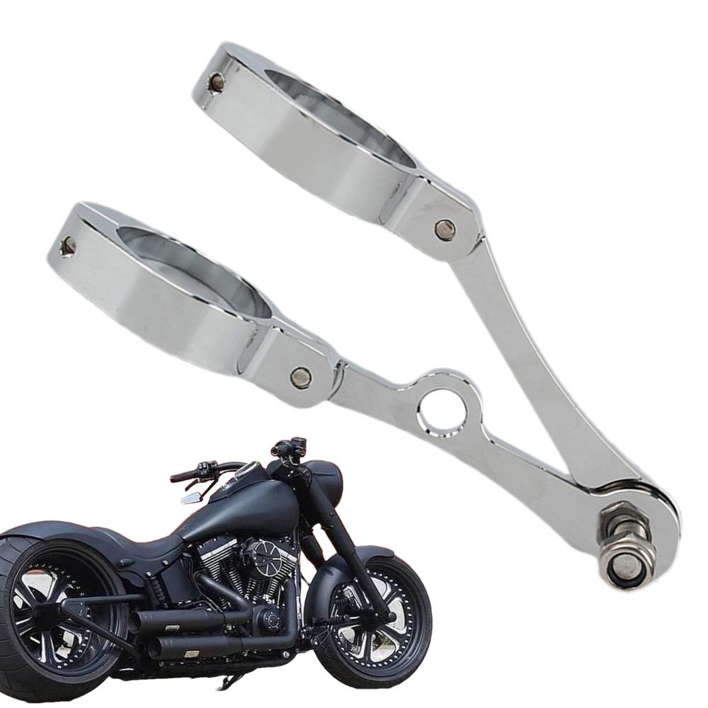 

Кронштейн для крепления фары мотоцикла, кронштейны для крепления на трубу вилки 39-41 мм, зажимы для кронштейна для крепления фары, боковое крепление на трубу вилки серебряный