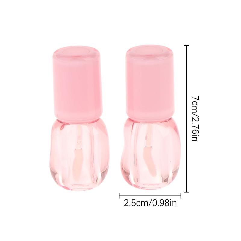 5.1Ml Empty Lip Glaze Tubes Irregular Shape Liquid Lipstick Container Coarse Brush Rod Refillable Lip Balm Travel Sample Bottle