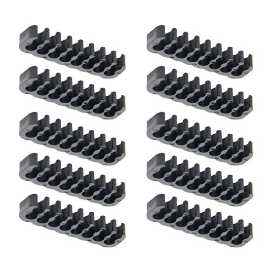 

10 шт. Инструмент для укладки кабелей в виде гребня, многоцелевой инструмент для экономии места, удлинитель для укладки кабеля, зажимы для рукавов чёрный