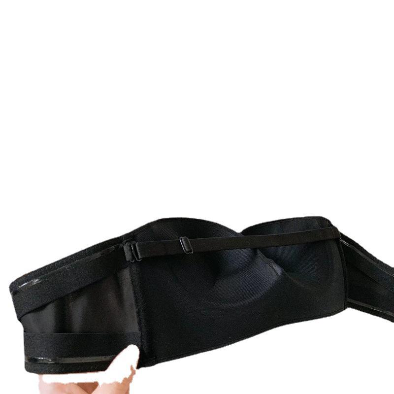 Women's Strapless Non-Slip Push-Up Bra - Front Buckle, Wire-Free, Adjustable, Thickened for Small Chest