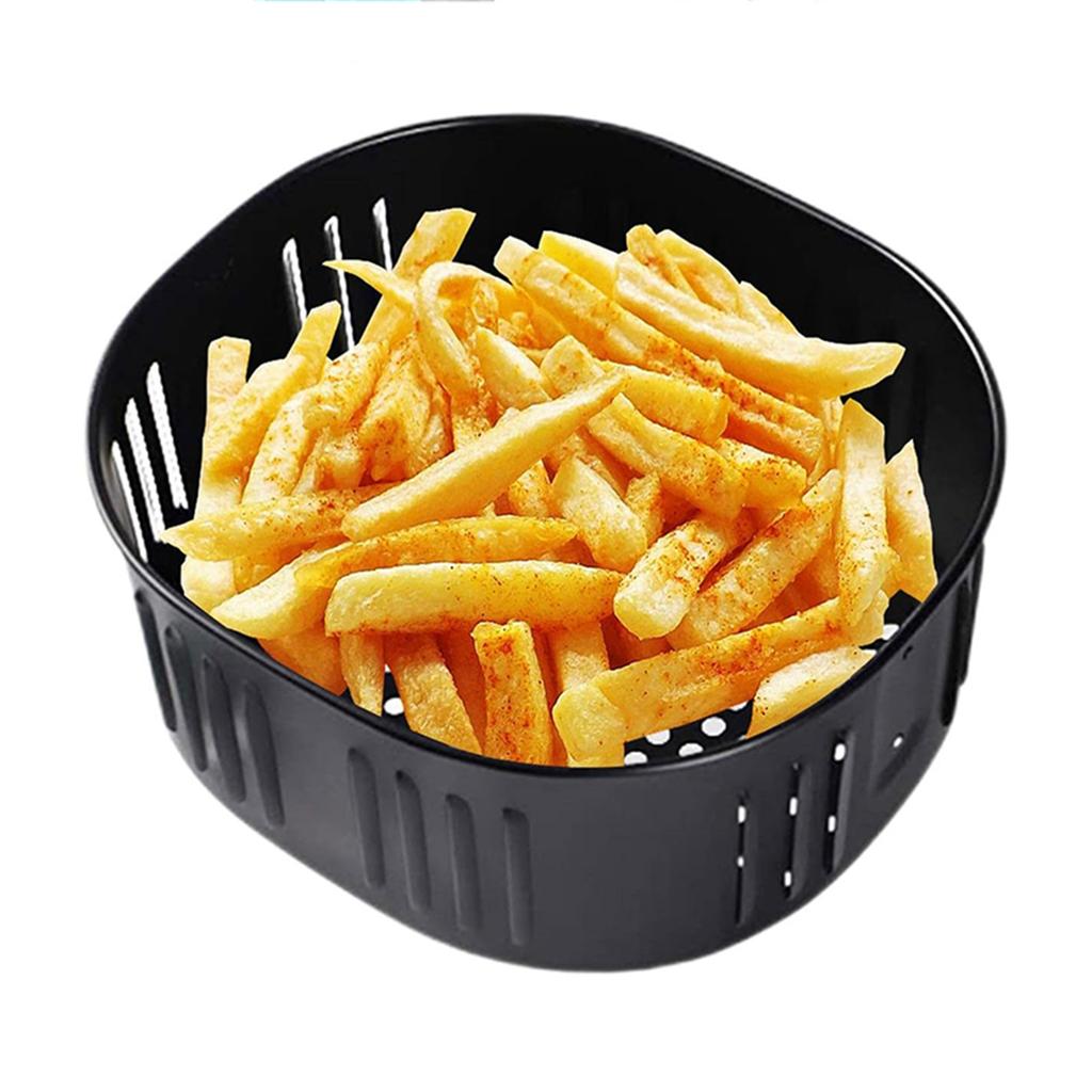 Air Fryer Pads Metal Air Fryer Tray Metal Baking Liners Metal Material Removable Inner Basket Suitable for Air Fryers