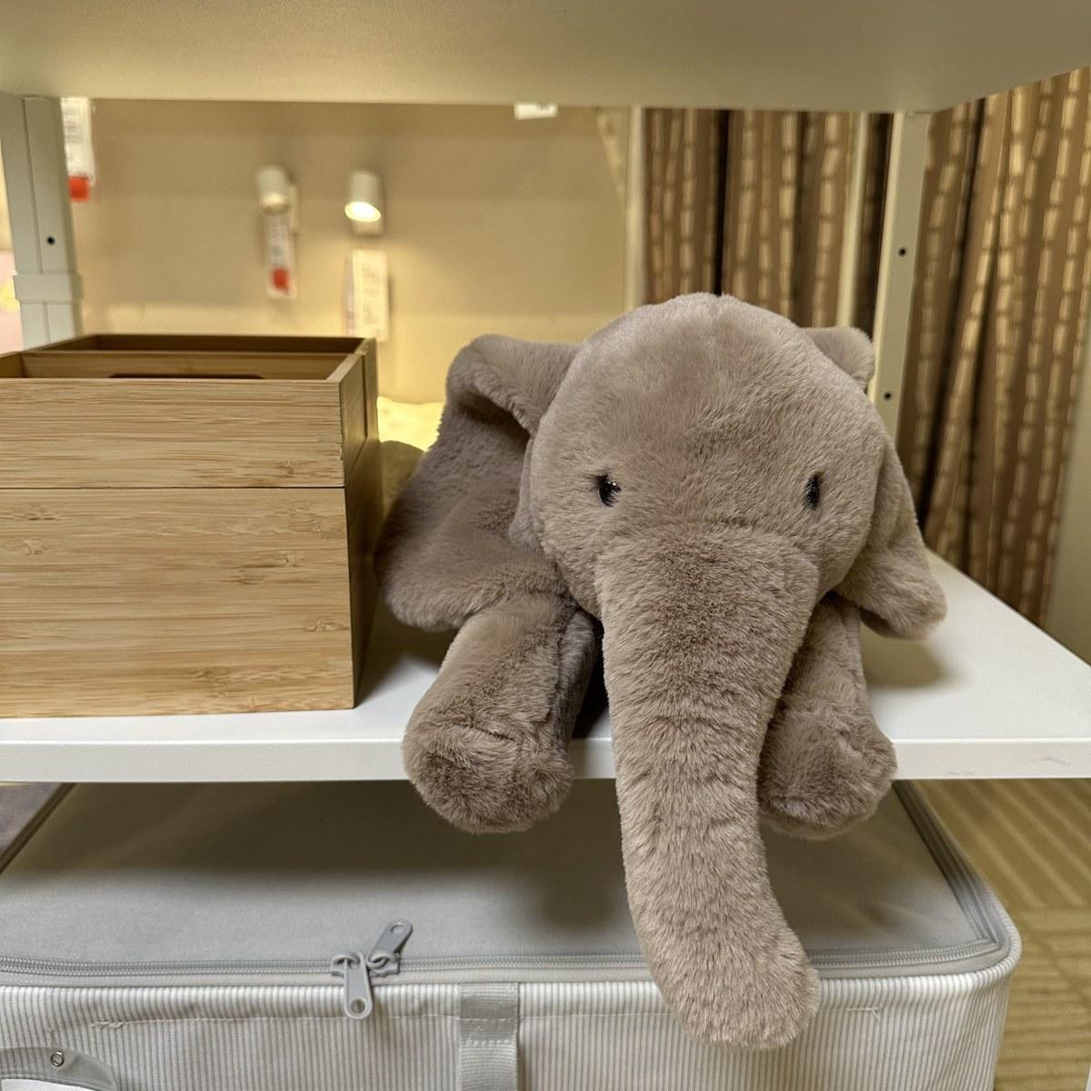 Soft elephant plush toy figurines, baby sleeping companions, soothing baby elephant dolls, holiday gifts 45cm,0.24kg