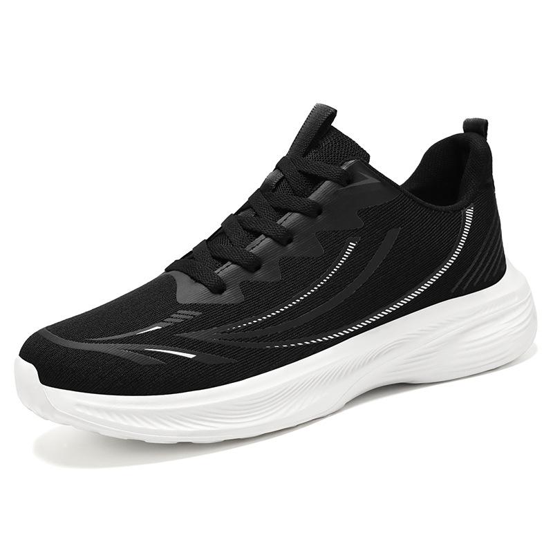Men's shoes new polyurethane sports shoes summer fly-woven mesh running shoes breathable comfortable casual shoes simple single shoes