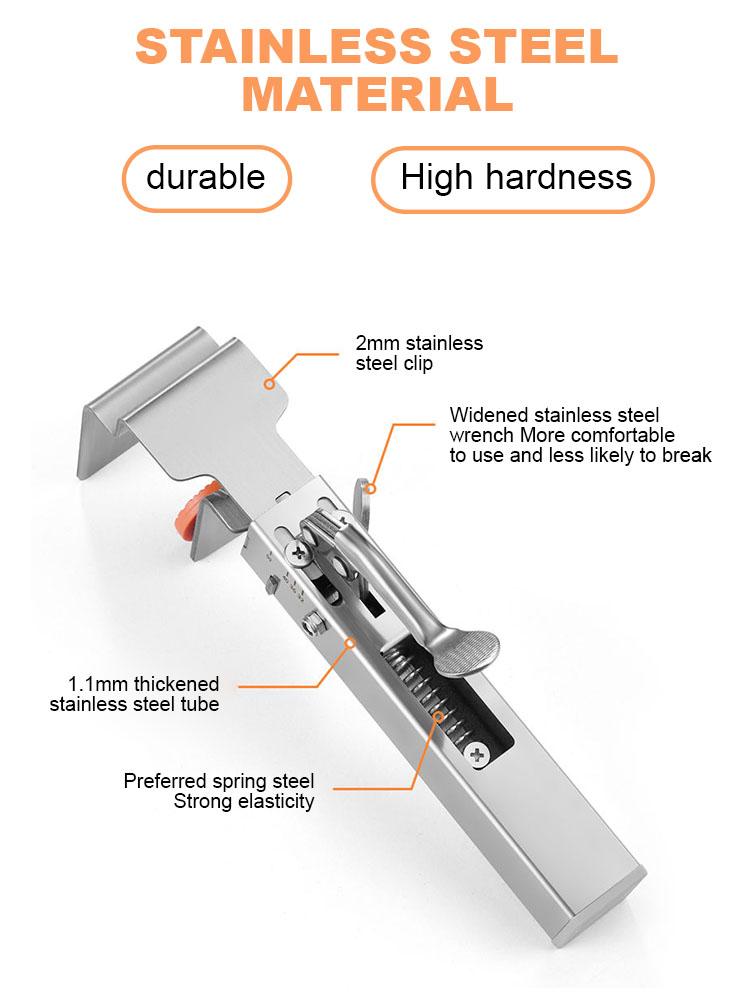 Adjustable Drawer Fixing Clamp Universal Drawer Fixing Clip Stainless Steel Drawer Front Installation Clamps Woodworking Clamp