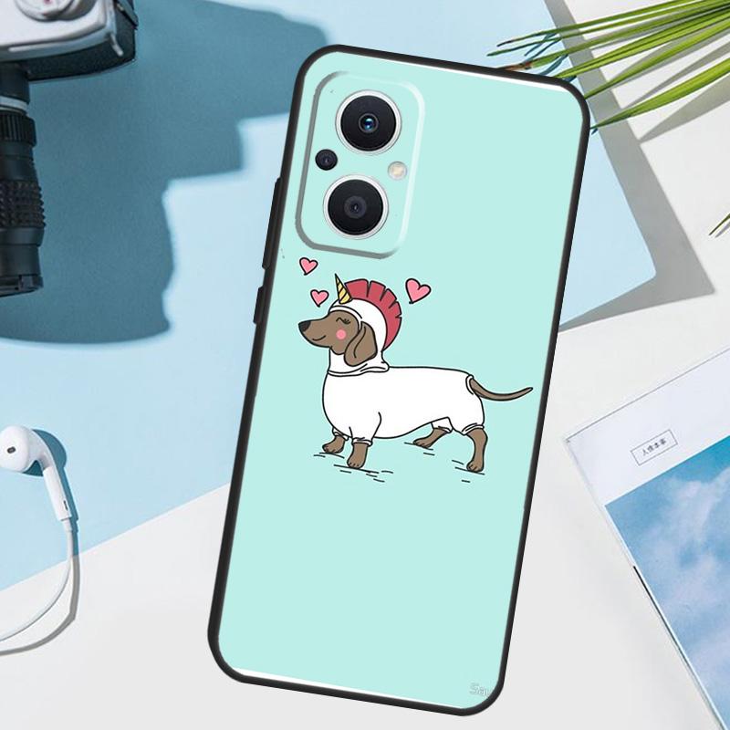 Dachshund Silhouette Dog Cover For OPPO Reno 13 14 10 11 12 Pro 12F 11F 13F 14F 7 8 Lite OPPO Find X8 X6 X5 Pro Case