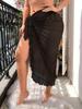 2026 Plus Size European & American Ruffle Sun Protection Beach Midi Skirt