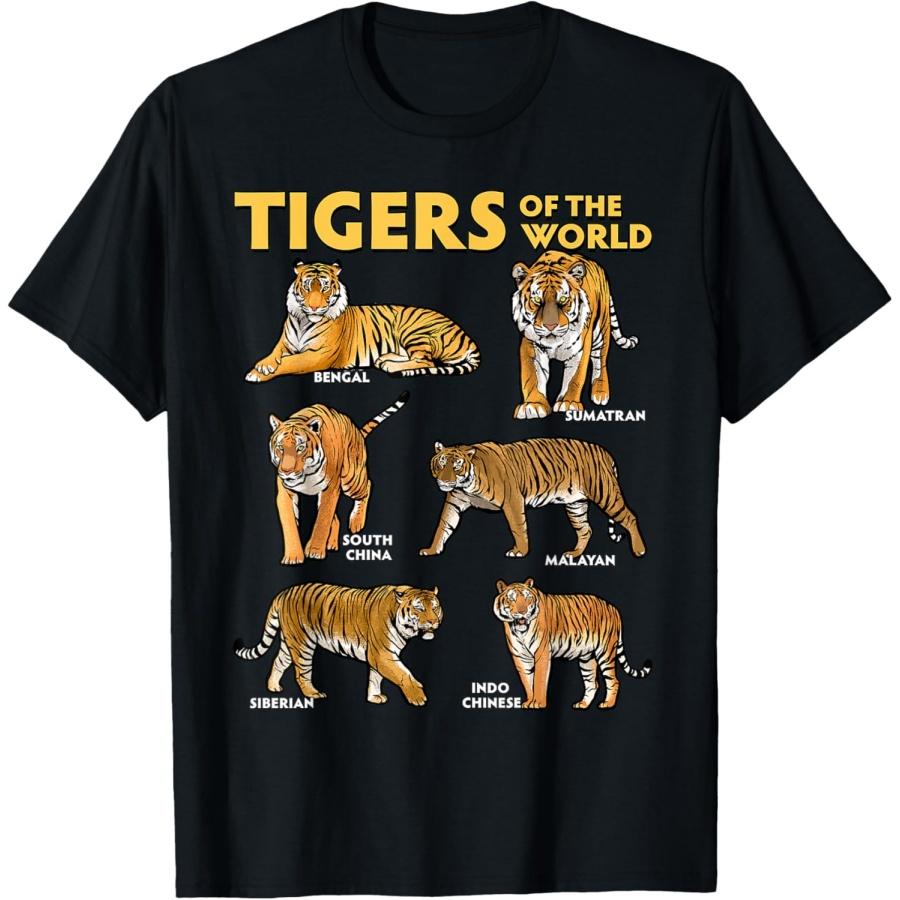 Tigers of the World Wildlife Species Animal T-Shirt S