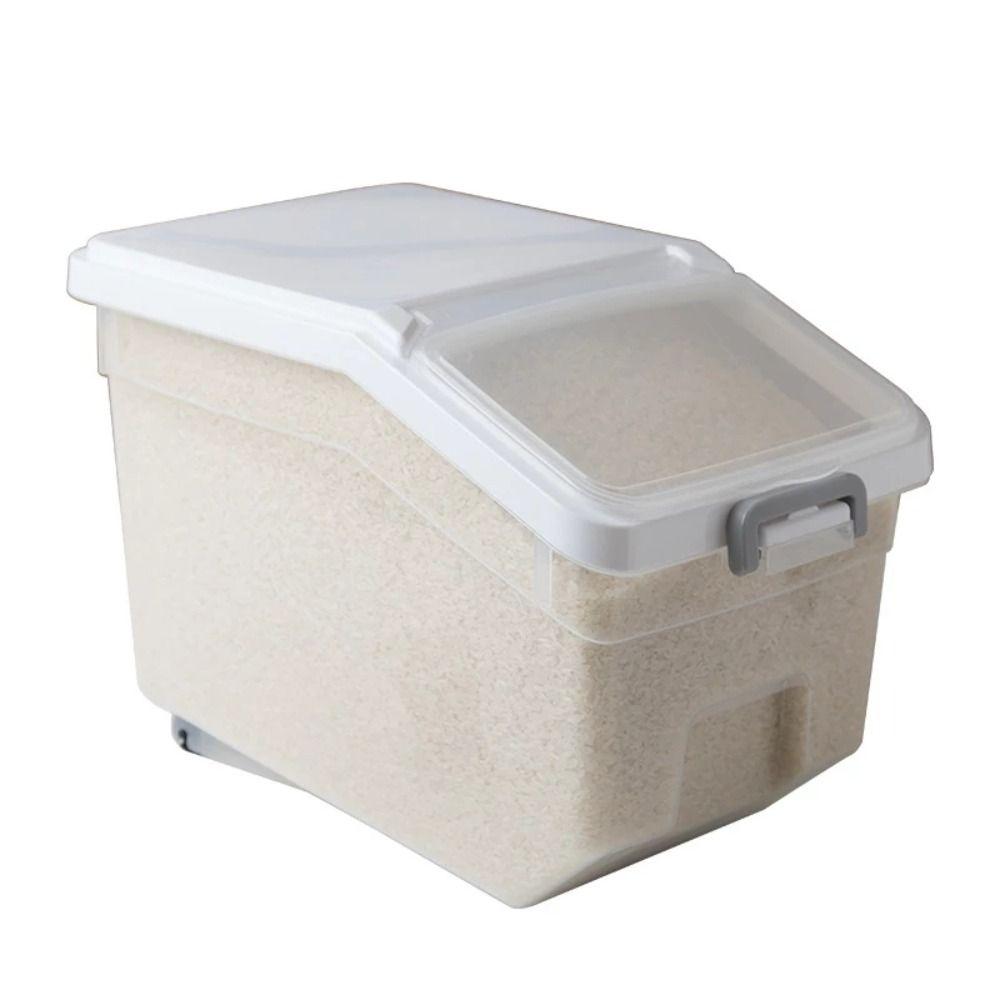 to Use With Lid Space Saving Grain Storage Tank Rice Container Kitchen Storage Box Flour Bucket