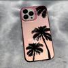 Cool Simple Personality Coconut Tree Phone Case For iPhone 15 14 13 12 11 Pro Max X XR XS 7 8 15 Plus SE2 Fashionable Hard Cover