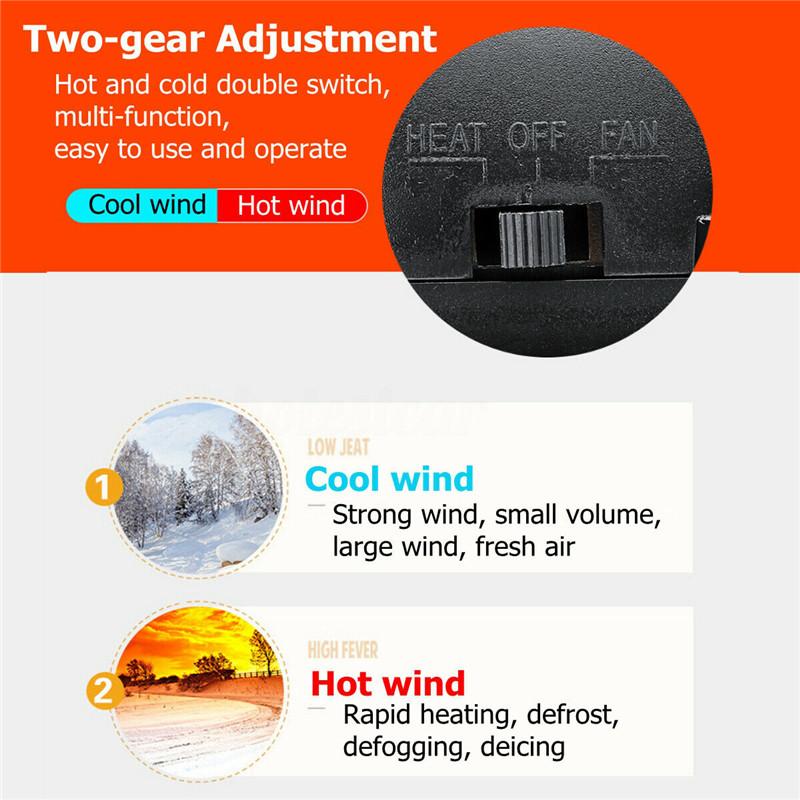 12V 150W Auto Auto Windschutzscheibenheizung Anti-Beschlag Elektrische Heizung Trockner Enfroster Entfeuchter Schnelle Heizung PTC Keramik Tragbar