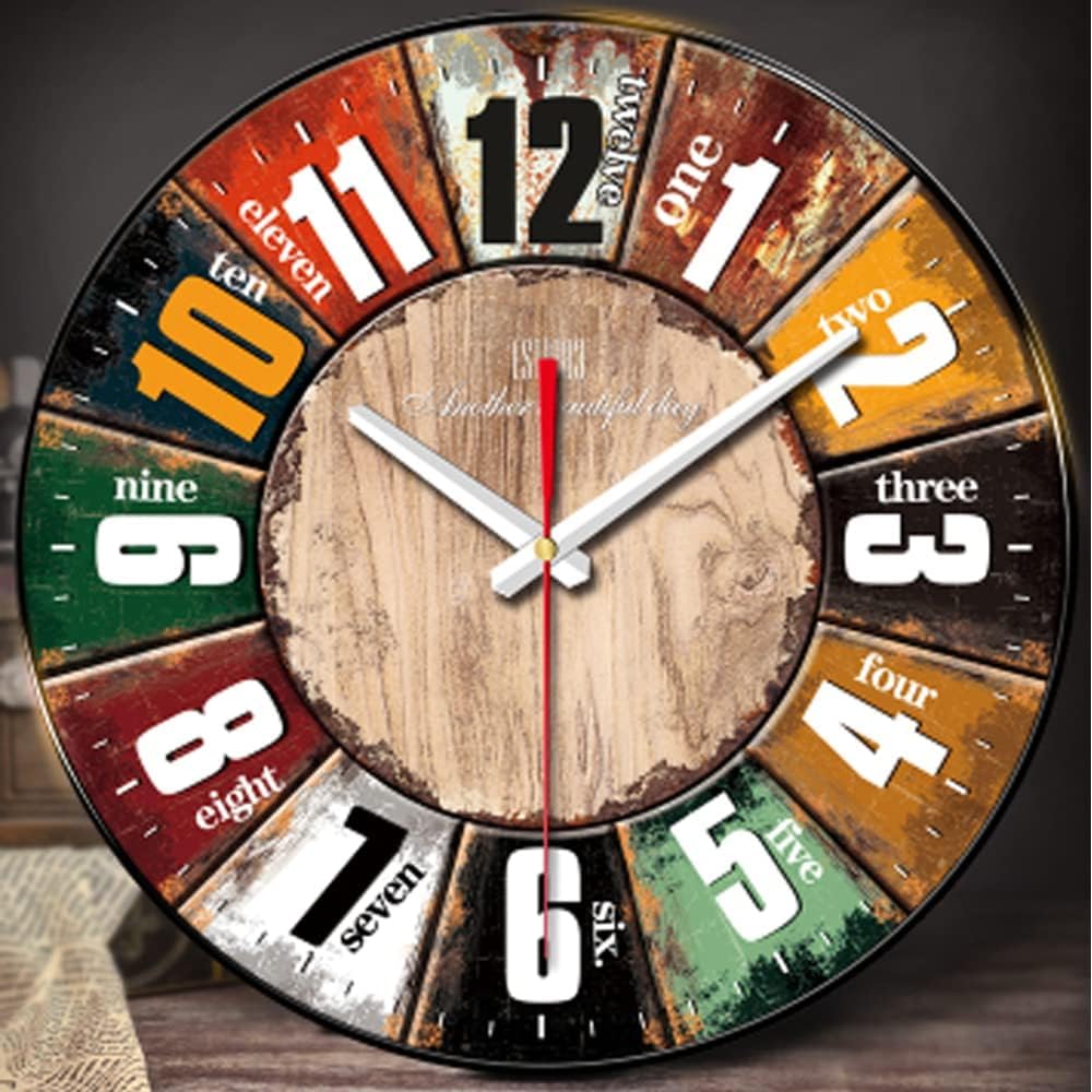 

AiUToGo Настенные Простые и Точные Внутренние Настенные Тихие Непрерывный Второй Круг Настенные Большие Легко 12 Гостиная Интерьер Без Часов, Прочные, Время,