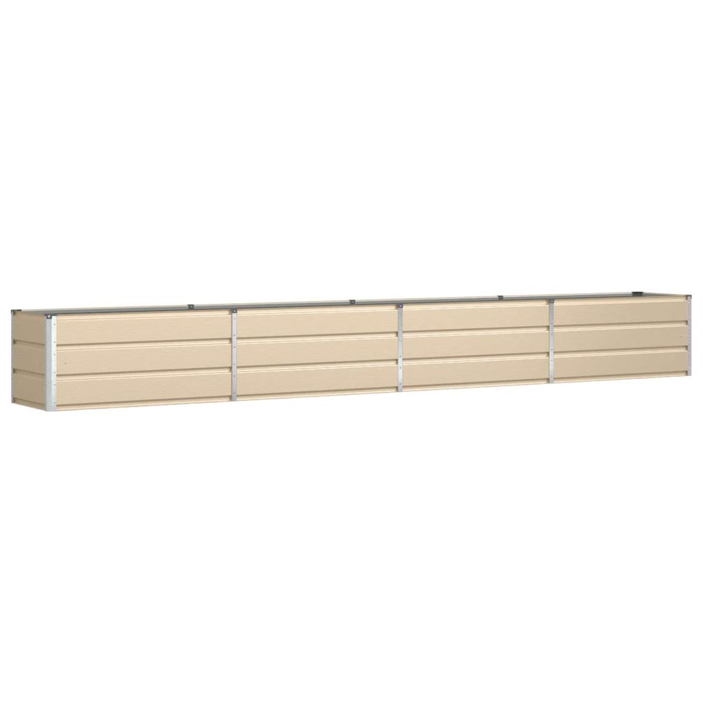 Ivory Planting Trough 385 X 50 X 45 Cm Galvanized Steel