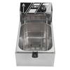Electric Fryer Stainless Steel 6L Single Basket Adjustable Temperature Countertop Frying Machine