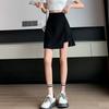 Qooth Women Spring Y2K Oversize Split Pencil Mini Skirt Summer School Girl Sexy High Waist Big Size A-line Skirt QT2025