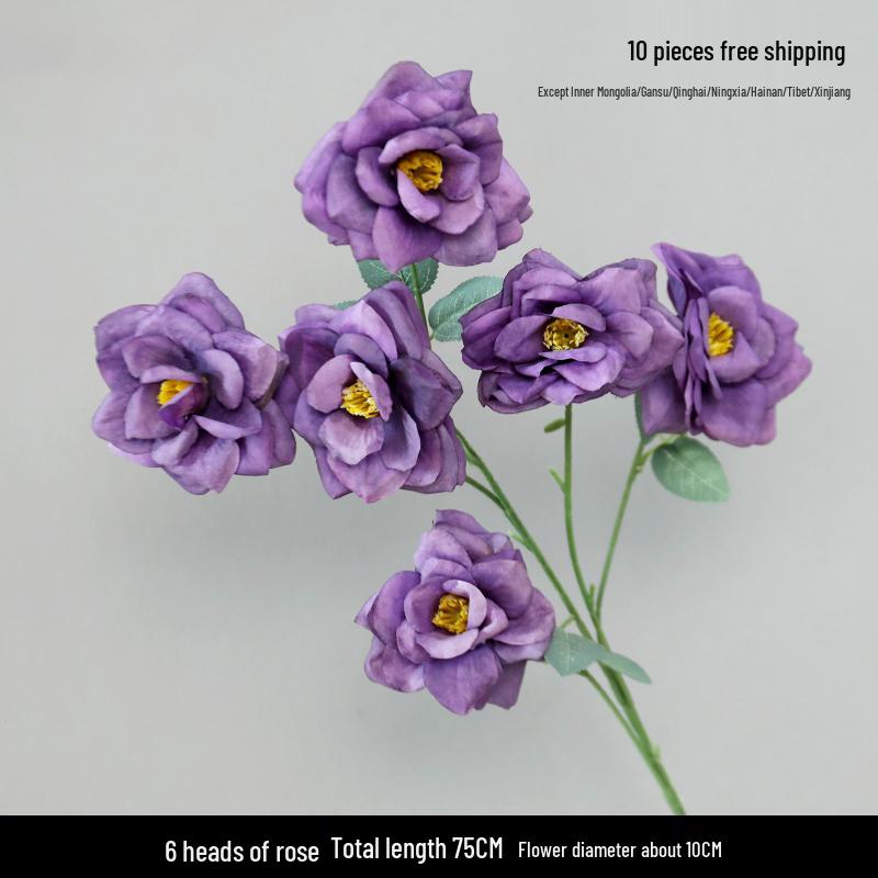 Purple Floral Wedding Arrangement - Silk Hydrangea, Rose, Bamboo Leaves & Grass for Flower Arches