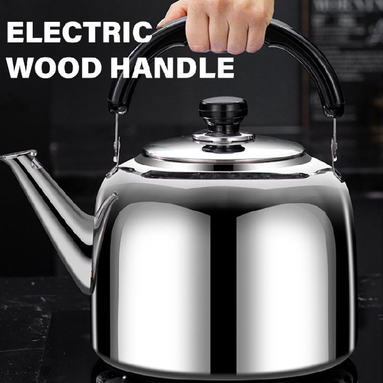 Convenient Stovetop Whistling Teas Kettle with Heat Resistant Handle Metal Teapot Water Boiler for Office and Dorm Use