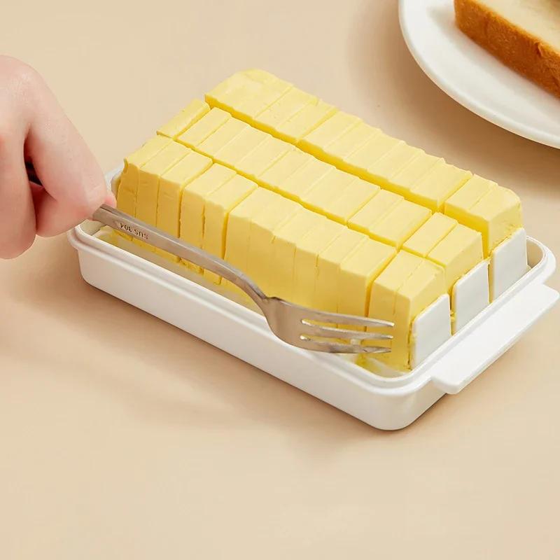 Butter Cheese Cutter Storage Box with Lid Household Kitchen Baking Food Butter Refrigerator Fresh Keeper Container Baking Tool