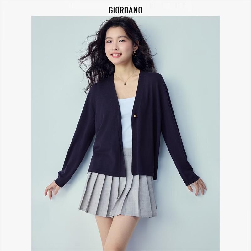Giordano Women s Lyocell Blend V-Neck Cardigan Jacket L