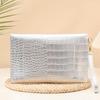 New Crocodile Pattern Casual Trend Clutch Bag Simple Fashion Letter Decoration Change Bag One Piece