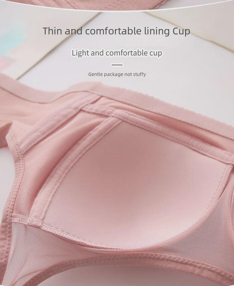 Large Size Women's Wireless Adjustable Push-Up Bra