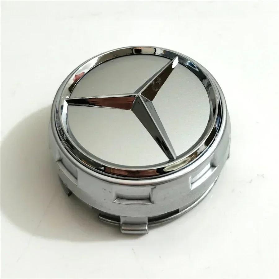 C200 E200 Novo 2025 Para Mercedes Benz 4 peças/conjunto Tampa de cubo de roda de 75 mm Tampa de cubo alta Para Mercedes Benz A45 CLA45 C63 GLA45 Edição 1 Alta