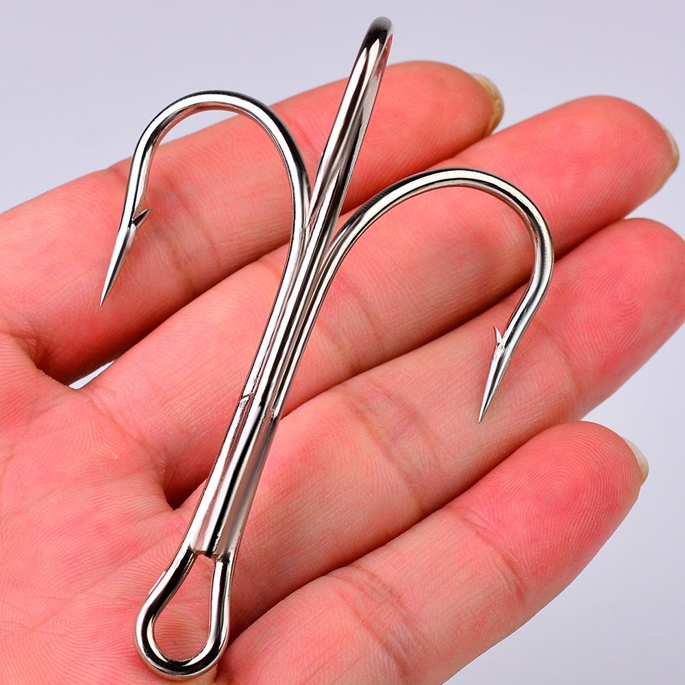 PROBEROS 4X Treble Fishing Hook High Carbon Steel Hook 6/0#-10/0# Fishhooks Fishing Tackle 10pcs/bag