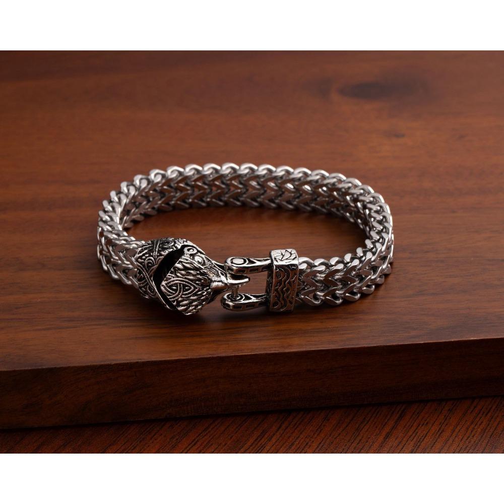 Men's Bracelet Retro Punk Style Stainless Steel Snake Head Beast Head Skull Jewelry Does Not Fade