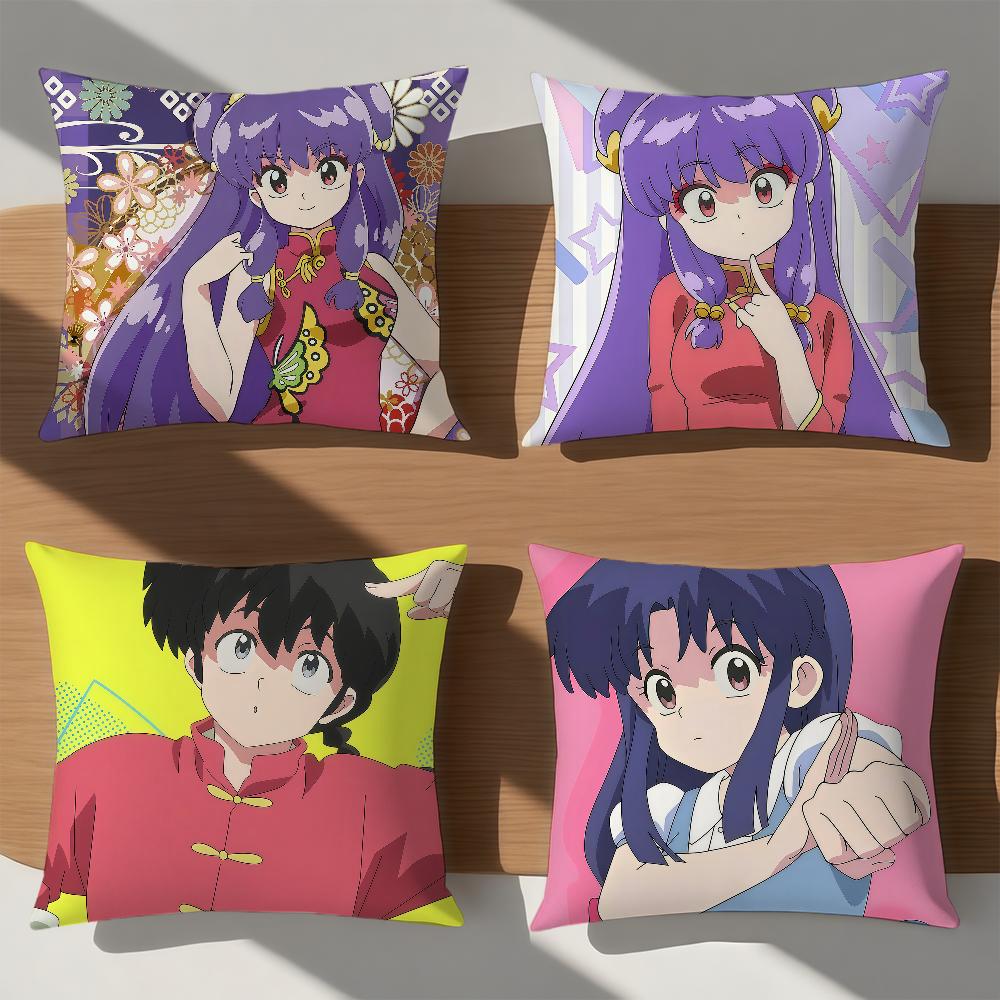 Anime Cute R-Ranma Akane Tendo R-Ranma Comfortable Soft Hogar Pillowcase For Sofa Living Room Bed Home Decor Protective Covers