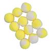 12pcs Cat Toy Balls Soft Elastic Quiet Interactive Plush Kitten Chewing Ball for Indoor Training Playing Yellow
