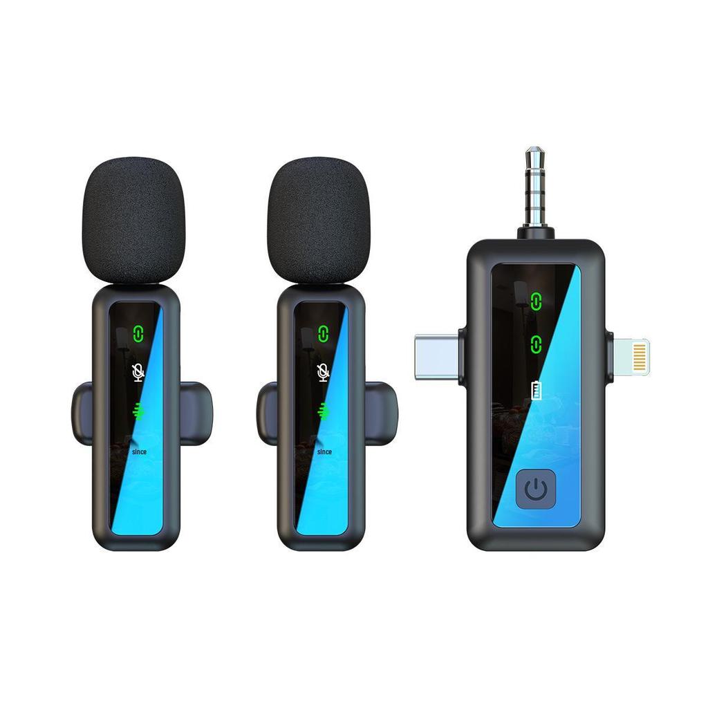 Universal Wireless Lapel Microphone with Noise Reduction for Outdoor Recording and Live Broadcasts