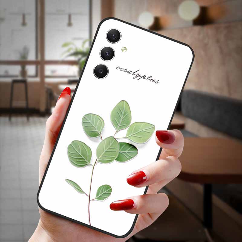 For Samsung Galaxy A55 5G Case 3D Emboss Floral Relief Silicon TPU Soft Phone Cover for Galaxy A15 A25 5G Bumper Funda A 55 A35