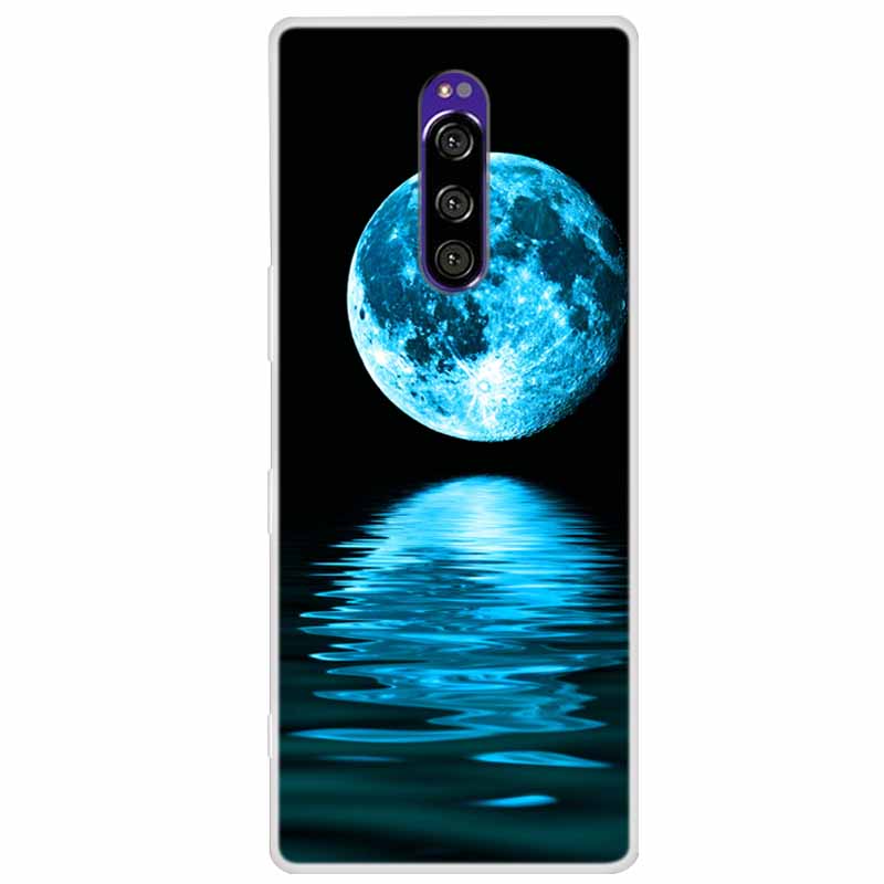 Funda de Silicona Suave para Sony Xperia 1 Funda Moda Transparente Fundas de Teléfono Tigre para Sony Xperia1 XZ4 SO-03L SOV40 J8110 Coque Parachoques