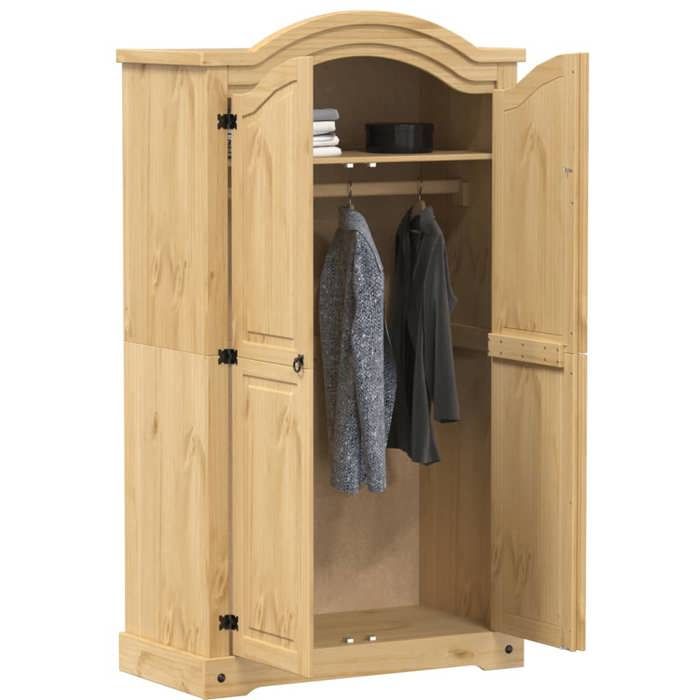 VidaXL Wardrobe Corona 102x52x186 Cm Solid Pine Wood, Storage Cabinet, Wardrobe Organizer, Closet, 4012154