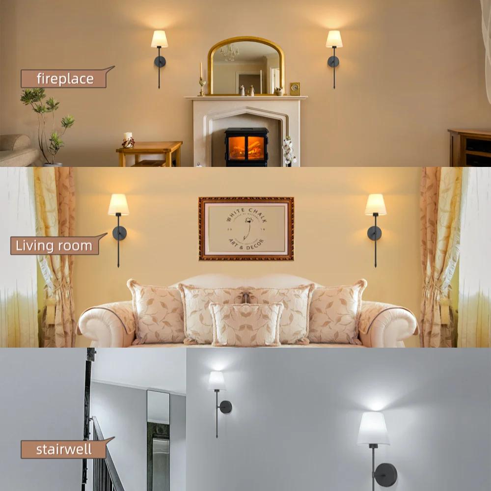Modern American LED wall lamp without installation for bathroom mirror lamp bedroom room decoration corridor  led wall lamps