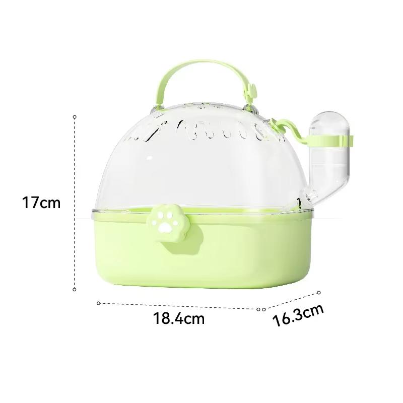 Portable Transparent Hamster Cage And Portable Large Space Golden Bear Supplies For Outdoor Activities Big Flower Branch Rat