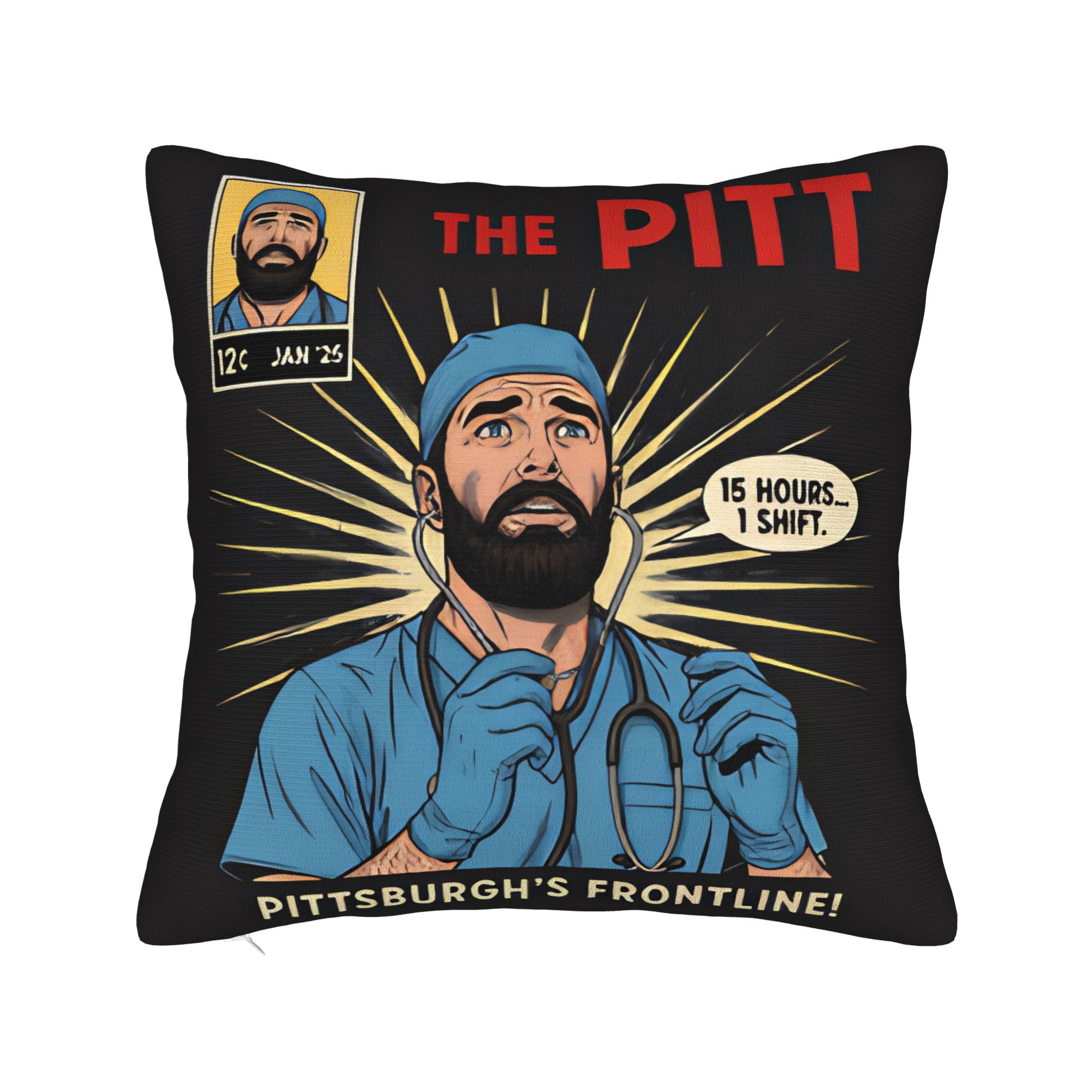 Pillow Case Pittsburgh Trauma Medical Center Design Pillow Cover For Wedding Party Home Decor Kawaii Pillowcases Peach skin 18*18(CM)-1Pcs