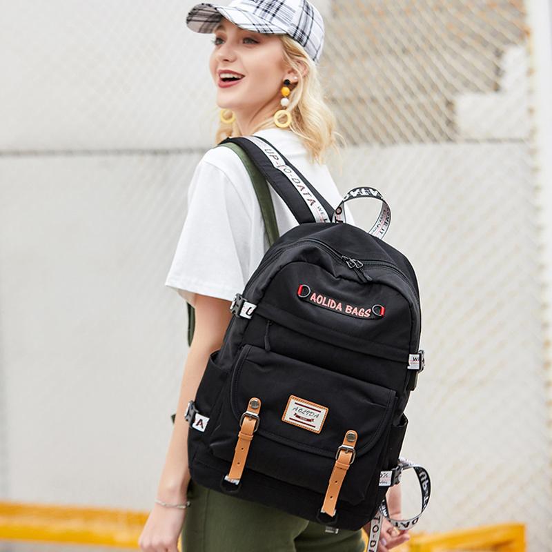 Large Capacity College Bags School Backpack For Girls High School Bookbags With USB Charging Port Lady Women Travel Backpacks
