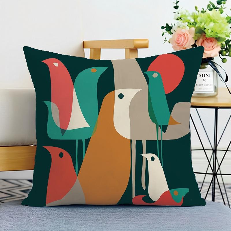 Creative Geometric Print Decorative Pillowcase Bedroom Living Room Square Cushion Pillowcase